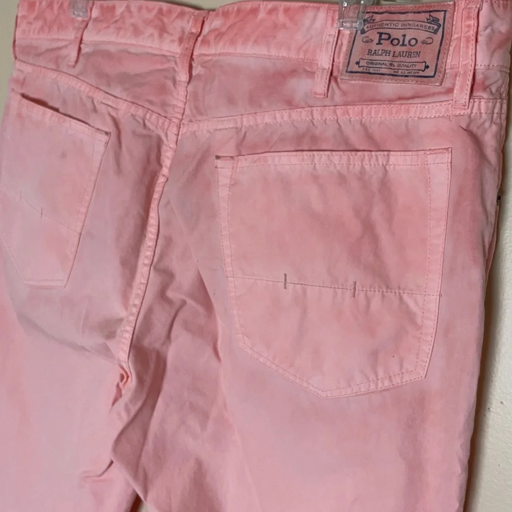 Polo Ralph Lauren Varick Slim Straight Leg Jeans Men's 36 X 30 Pink Dye Vacation